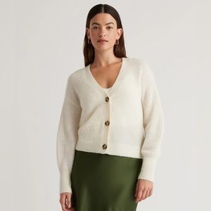 Quince Baby Alpaca-Wool Cropped Cardigan